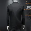 S-5XL spring and autumn new men's slim business casual suit Korean version anti-wrinkle non-iron 2023 plus size jacket pure c343e