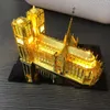 Accessori per la casa delle bambole Puzzle in metallo 3D di alta qualità Notre Dame De Paris Modello per adulti Difficile Costruzione Puzzle fai da te Giocattoli 231019