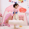 Toy Tents 1.35M Portable tente pour enfants jouets pour enfants tentes pliantes bébé jouer maison grandes filles rose princesse château enfants chambre décor 231019