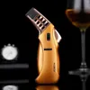 Tändare utsökta utomhus BBQ Torch Turbo Jet Butane Nej Nej Gascigarette Gun Windproof Metal Tube Cigar Lighter For Kitchen