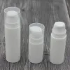 groothandel 5 ml 10 ml witte airless fles lotionpomp mini monster- en testflessen vacuümcontainer cosmetische verpakkingen