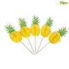 Party Decoration 1Set Pineapple Flamingo Honeycomb Paper Straws Cake Toppers Kids Birhtday Summer Pool Hainging Ornament