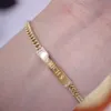 Moda de luxo au750 puro 18k ouro corrente pulseira jóias femininas senhoras noivado casamento pulseiras