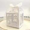 Gift Wrap 100pcs European Chocolate Packaging Box Pearlescent White Hollow Candy Party Festival Paper Wholesale