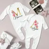 Rompers Personalised Initial with Name Baby Babygrow Sleepsuit Bodysuit born Coming Home Hospital Outfit Infant Birth Shower Gifts 231018