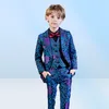 YuanLu 5PCS Blazer Kids Suit For Boy Formal Costume Outfit Baby Clothes British Style For Party Wedding Prince6450624
