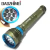 Ficklampor facklor 8000 lumen under vattnet 200 m fackla 7 x xm-l2 LED-dykningens ficklampa för 3x18650 eller 26650 batteri 231018