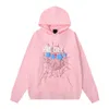 S55der Young Thug 5555 Men Women Hoodie High Quality Foam Print Spider Web Graphic Pink Sweatshirts Pullovers S-XL