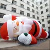 6m Kindly Giant Smiling Inflatable Santa Claus Christmas Figure Model Air Blow Up Santy Carrying A Gift Bag For Outdoor Show