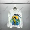 24SS herfst heren hoodies Designer hoodie Sweatshirt mannen zee Brief print Sweatshirts uasual trui hooded zwart wit hoody