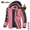 Dames donsparka's MAGCOMSEN Trend Ski-jas Winter Warm Fleece Parka Waterdichte regensneeuwjas Windjack Uitloper Sneeuwen Wandelen 231019