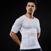 Herrkroppsformar herr bantning formning t-shirt slim shaper vit väst midja tränare tröja mage mage trimmer shapewear hombre t227d