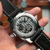 Relógios de pulso Boux Homens Tourbillon Relógios Mecânicos ST8000 Movimento Esqueleto Masculino Oco Out Luminoso Safira Couro Genuíno