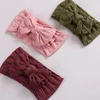 Hair Accessories Baby Bows Nylon Headband Girls Turban Cable Knit Soft Elastic Hairbands For Children Jacquard Cute Kids