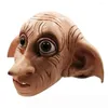 Articoli per feste Divertente Lattice Cosplay Dobby Maschera da Elfo Stile Animale Costume di Carnevale di Halloween Copricapo Puntelli per Adulti Taglia Unica