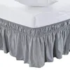 Saia de cama para uso doméstico, twin/full/queen/king, branca, superfície de cama, sem camisas, 40cm, saia de cama, envoltório em torno da altura elástica 231019