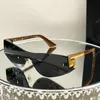 Designer Rimless Mirror Solglasögon för kvinnor Fashion Ve Glasögon 2241 Future Technology Sense Design Style Men's Solglasögon Goggles Original Box