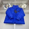 Piumini blu per bambini moda piumini blu di lusso firmati piumini d'oca bianchi che riempiono giacche ultra leggere per vestiti invernali antivento per bambine