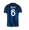 Maglie da calcio di Lukaku Barella Correa Inters Giroud Ibrahimovic Lautaro S Theo Brahim 23 24 Shirt da calcio 2023 2024 Uniformi uomini Kit Kit per bambini