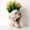 Decorazioni da giardino Terrore Vaso di fiori Zombie Mezzo corpo Terribile e scuro Scultura gotica Decorazione di Halloween Statua all'aperto