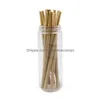 Cannucce Bamboo Sts Drinking St Riutilizzabili Eco Friendly Realizzate A Mano Naturali E Pennello Per La Pulizia 200 Pz Casa Giardino Cucina, Sala Da Pranzo Dh5M6