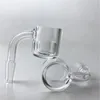 25mm 3mm d'épaisseur Quartz Banger Insert Thermal Bowl Nail avec 10mm 14mm 18mm Clear Joint 25mm Flat Top Bucket Quartz Insert Nails Lhkva