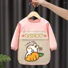 Hair Accessories Baby Bib Waterproof Long Sleeve Solid Color Apron With Sleeves For Little Boys Girl Feeding