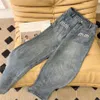 Denim raka benbyxor för kvinnor lyxiga strass bokstäver jeans hög midja dambyxor designer kvinnor kläd2248