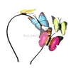 New Butterfly Headbands For Women Girls Colorful Butterfly Hairband Hair Hoop Lady Bridal Wedding Headpieces Photo Props