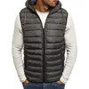 Coletes masculinos outono inverno colete puffer jaquetas moda sem mangas fino ajuste homens algodão para baixo jaqueta casual colete 231018