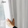 Curtain Modern White Blackout Curtains for Living Room Blinds Windows Curtain for Balcony Doorway Hall Drape Elegant Long Tende Cortinas 231019