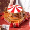 Decorative Objects Figurines Big Size Rotating Vintage Carousel music box With Led Lights Gift For Her Girls Birthday Christmas Day 231019