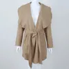 Misto lana da donna SALDI Trench da donna Donna Cammello Primavera Autunno Inverno Giacche eleganti Cardigan lungo Statua Giacca a vento esterna F0275 231018