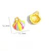 Charms WZNB 10st Emalj Shell Mermaid Fish Tail Eloy Pendant For Jewelry Making DIY Earring Necklace Armband Accessories