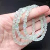 Link Bracelets Natural Green Lace Jade Cube Bracelet Charms Fashion Personalized Men Women Gemstone Jewelry 1pcs