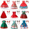 Vestidos da menina meninas vestidos de natal crianças natal princesa festa tutu roupas boneco de neve papai noel cosplay traje crianças 4 5 6 7 8 9 10 anos 231019