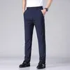 Pantaloni da uomo 2023 Estate Casual Uomo Sottile Business Stretch Slim Elastico in vita Jogger Coreano Classico Nero Grigio Blu Pantaloni maschili 231018