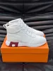 Winter Famous Design Men Bouncing Sneaker Shoes Luxury Calfskin Suede Sports Goatskin Light Sole High Top Trainers Comfort Casual Walking EU38-45 With Box