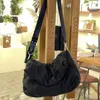 Large capacity cloud down bag women's fashion simple soft light flip messenger bag concave fashionable shoulder bag