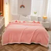 Blankets Simple 7D Rose Fleece Warm Blanket for Autumn Winter Thicken Imitation Lambs Wool Beds Warmth Weighted 231019