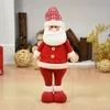 1PC Red Christmas Doll Santa Claus Snowman Deer Juldekorationer Ornament Jul tog inte upp plyschleksaker, nyårsgåvor, julgrandekorationer