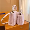 Top Luxury Mink Hair Mujeres Diseñador Bolso Cuero genuino V Bolsas de hombro Mini Capucines BB Luxurys Diseñadores Bolsos Crossbody Wallet Clutch para mujer