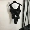 Traje de baño bordado para mujer, trajes de baño leotardo de una pieza, trajes de baño sexis sin espalda, traje de baño acolchado de verano para playa, traje de baño de diseñador