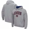 Men's Colosseum Cream Auburn Tigers Lace Up Pullover Hoodie Can customize any name or number