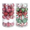 Noel Dekorasyonları 30 PCS 6cm Noel Ağacı Balo Süslemesi Glitter Dot Stripe Snowflake Asılı Top Kolye Ev Partisi Dekorasyon Yılı Hediye 231019