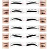 24 par Professional Eyebrow Stencil Card Mall Mall Eyebrow Sticker Tool Drap Perfect Eyebrow Eyebrow Cosmetic Tool 231019