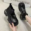 Boots Women Platform Ankle Chelsea Mid Heels Comfort Shoes 2023 New Fashion Trend Gladiator Chunky Luxury Designer Goth 231019
