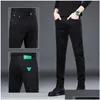 Mens Jeans Spring 2023 Fashion Brand Slim Fit Pants Simple Versatile Casual Long Men Drop Delivery Apparel Clothing Dh83L