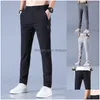 Mens Pants Golf Trousers Quick Drying Long Comfortable Leisure With Pockets Stretch Relax Fit Breathable Zipper Design Drop Delivery