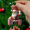 2023 Acrylic Plane Santa Claus Pendant Christmas Tree Decoration Christmas Home Decorations Pendant